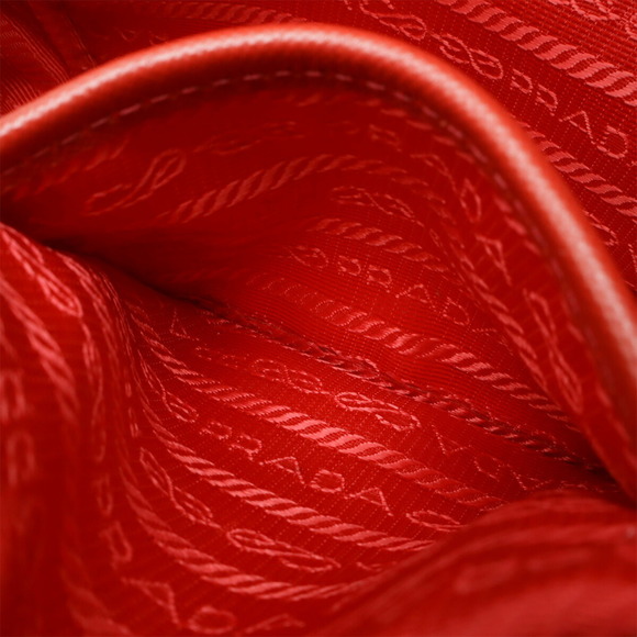 PRADA Red Leather Pochette Shoulder Bag - Picture 10 of 10